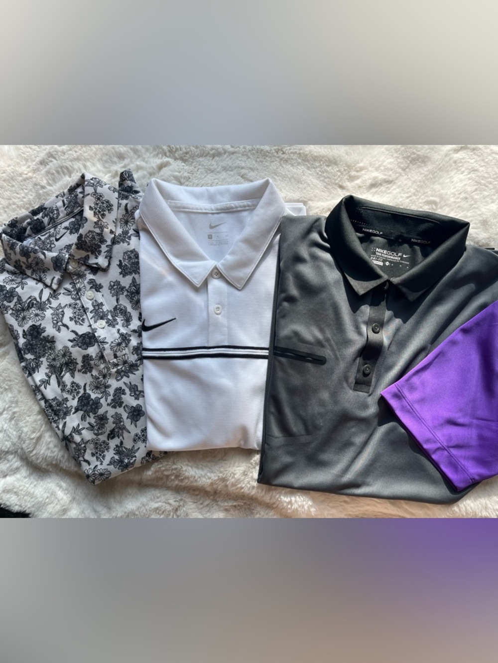 Lot of 3 Nike Men’s golf Polos, 1 small, 2 medium